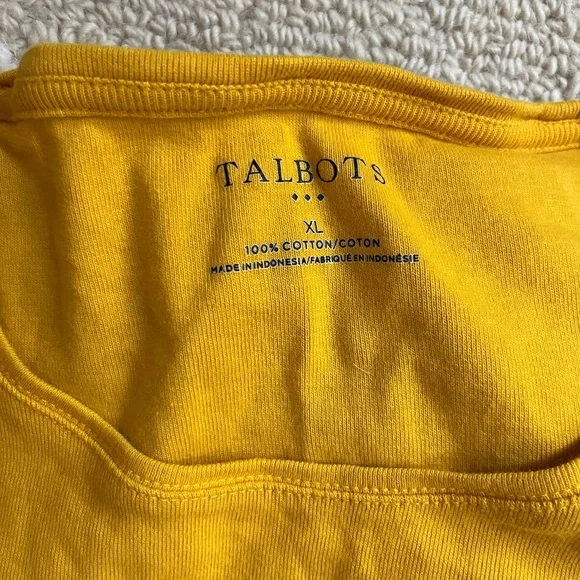 Talbots cotton long sleeve Yellow and Green Long Sleeve Shirts - Picture 3 of 6